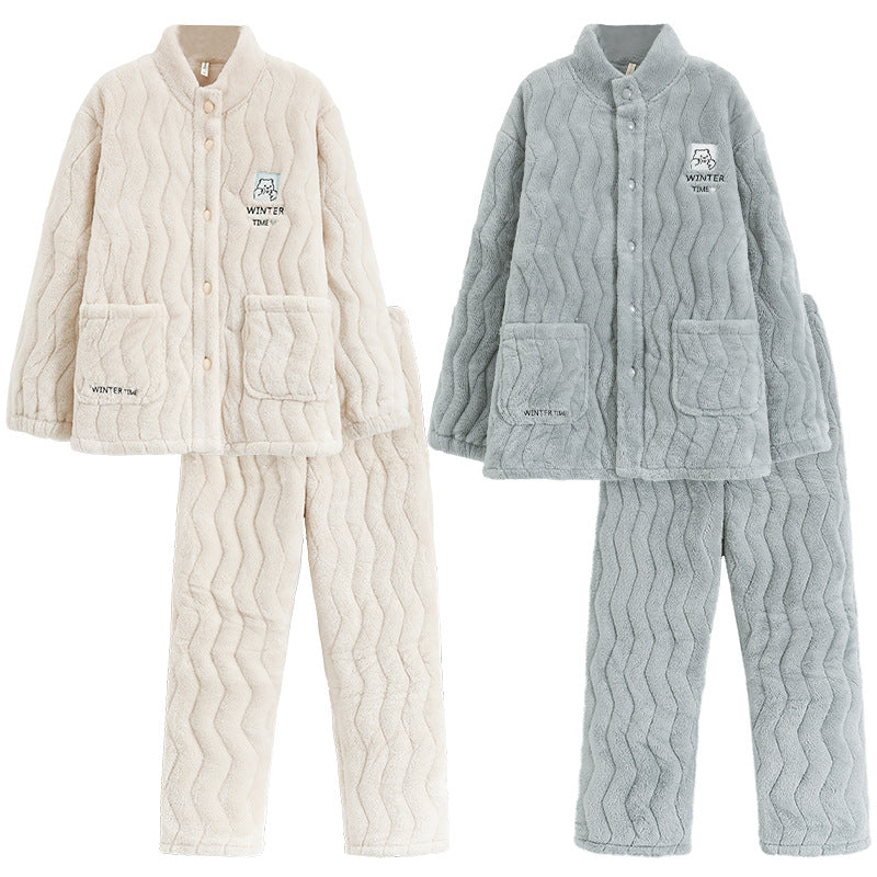 Set of 2 Winter Loungewear PJs for Couples 100% Flannel
