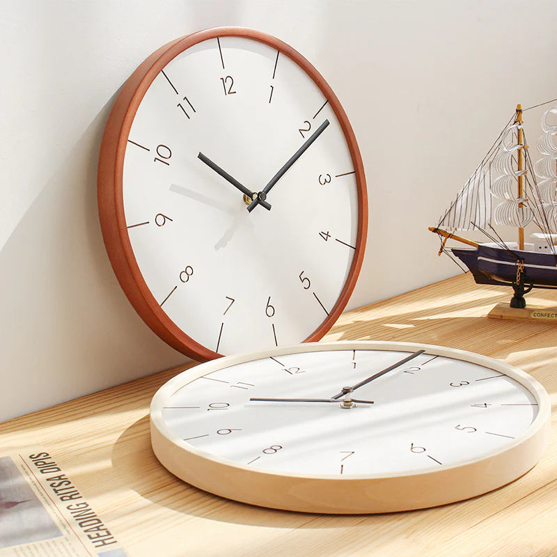 Minimalist Silent Wall Clock – 12" (Non-Ticking)