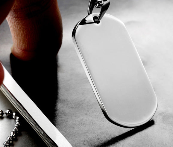 Name Plate Pendant Necklace for Men Valentines Gift