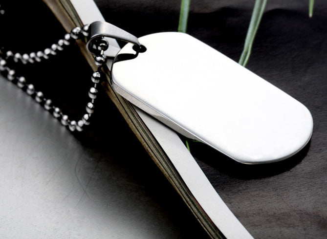Name Plate Pendant Necklace for Men Valentines Gift