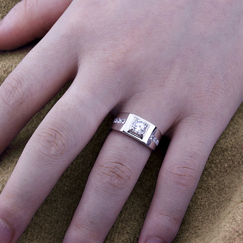 Custom Name 1.9 Carat Diamond Wedding Rings Sets for Two