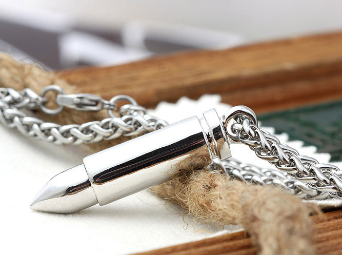 Matching Bullet Urn Necklaces: Engraved Cremation Jewelry Set