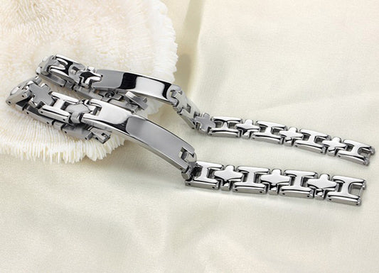 Customized Couple Matching Magnetic Bracelets Set