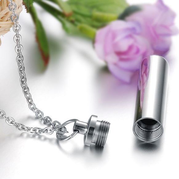 Engraved Urn Cremation Matching Necklaces Set for 2