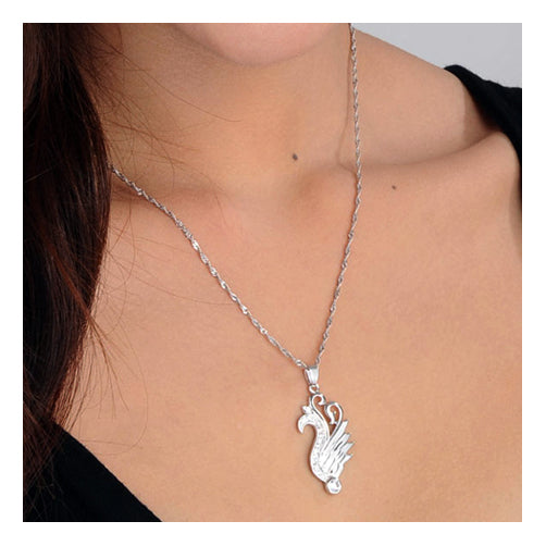 Phoenix and Dragon Pendants for Couples Set for 2 - Sterling Silver