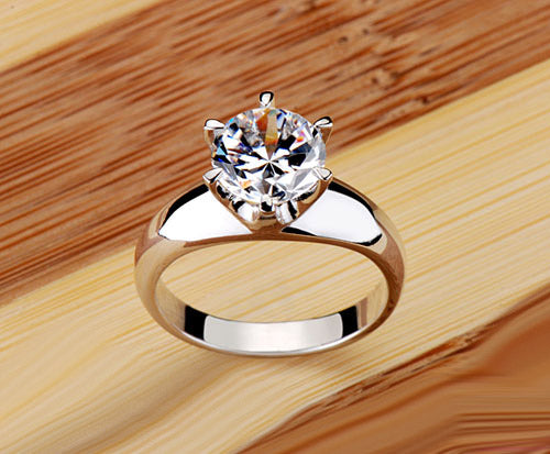 Custom Engraved Gold Lab Diamond Ring for Women