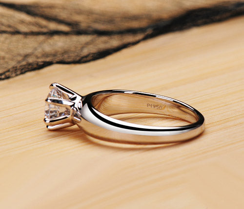 Custom Engraved Gold Lab Diamond Ring for Women