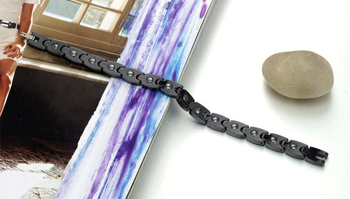 Cool Tungsten Bracelet for Men with Energy Magnets
