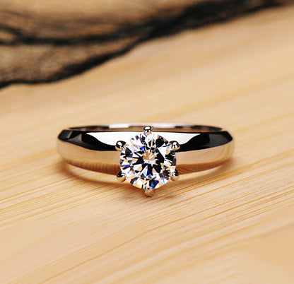 Custom Engraved Gold Lab Diamond Ring for Women