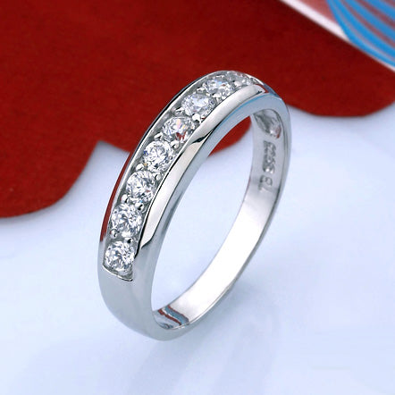 Custom Engraved 0.27ct Moissanite Ring