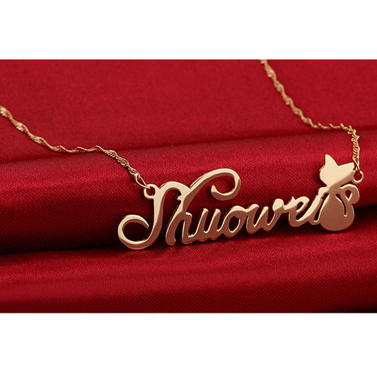 Cat Customize Name Necklace Birthday Gift for Her
