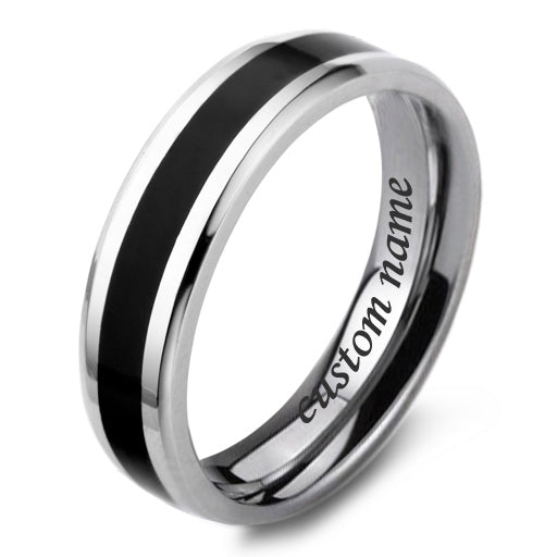 Customized Wedding Band for Men Titanium Steel