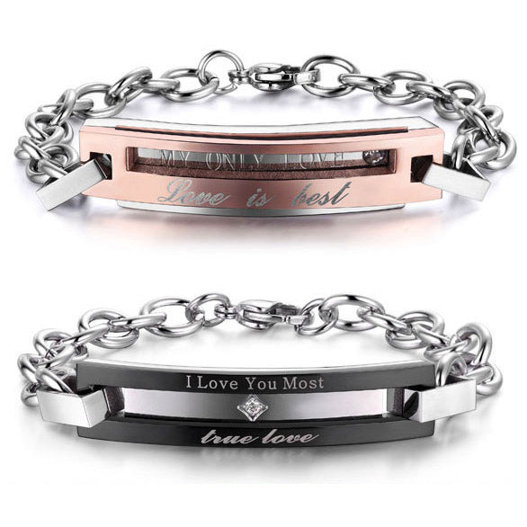 Personalized Promise Bracelets Christmas Gifts Set for Couples