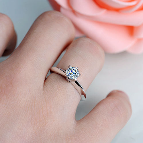 Custom 0.65 Carat Solitaire Diamond Engagement Ring