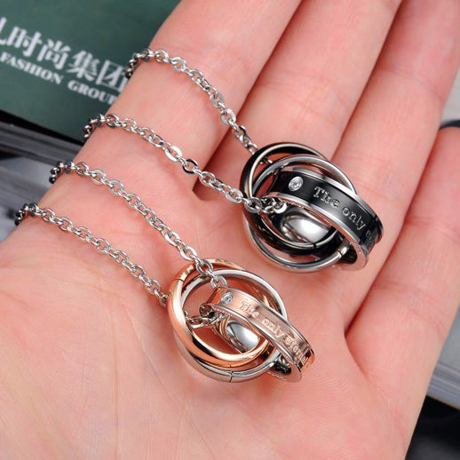 Matching His and Hers Relationship Necklaces Set