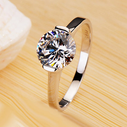 Custom Engraved Lab Diamond Ring for Her