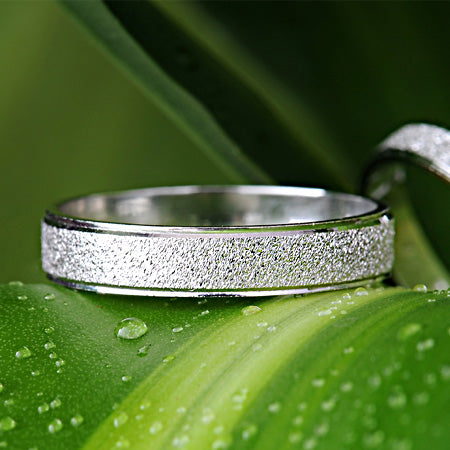 Distance Relationship Promise Rings for Couples - Engraved Sterling Silver Gift