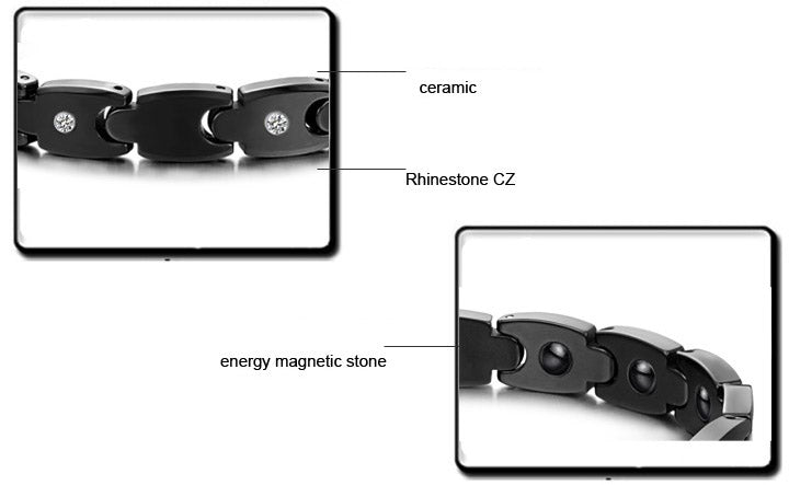Cool Tungsten Bracelet for Men with Energy Magnets