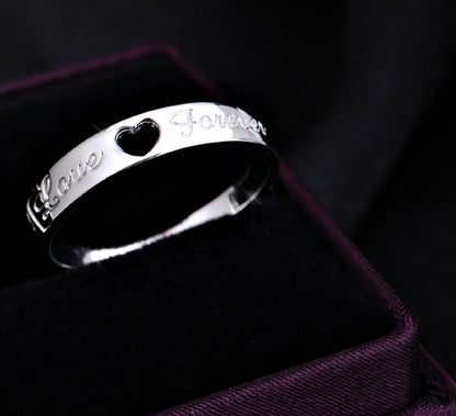 Custom Promise Love Ring for Girlfriend Sterling Silver 3mm
