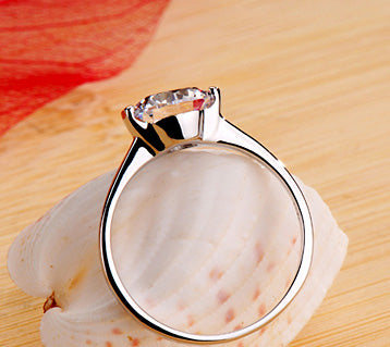 Custom Engraved Lab Grown Diamond Wedding Ring for Her