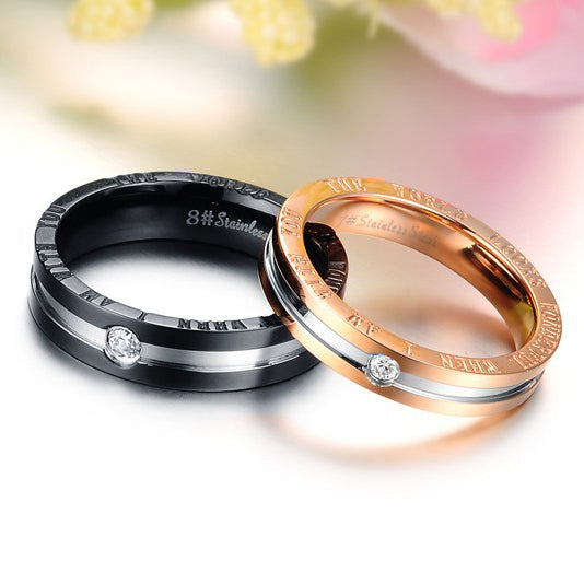 Personalized Matching Promise Rings - Couple Commitment Bands