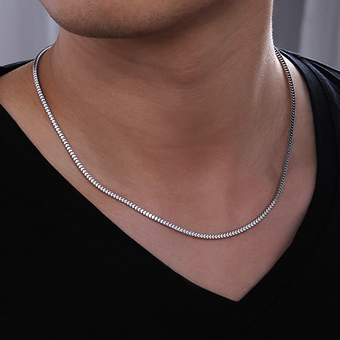 Sterling Silver Mens Chain Christmas Gift for Boyfriend