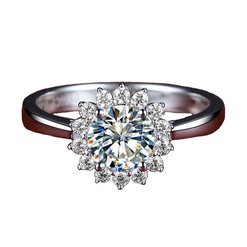 Personalized 1 Carat Moissanite Diamond Ring