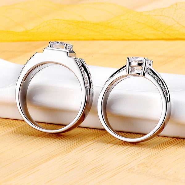 Gullei™ Customized 1.8 Carats Lab Diamond Rings Set