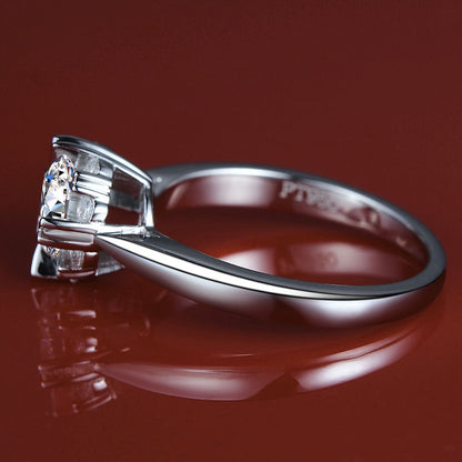 0.6 Carat Moissanite Diamond Halo Ring