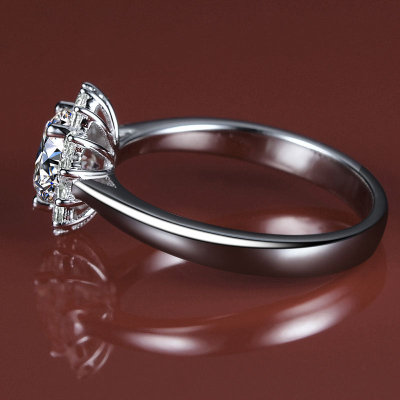 Personalized 1 Carat Moissanite Diamond Ring