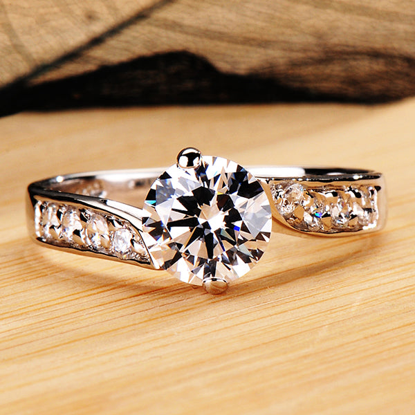 0.8 Carat Lab Diamond Swirl Band for Her