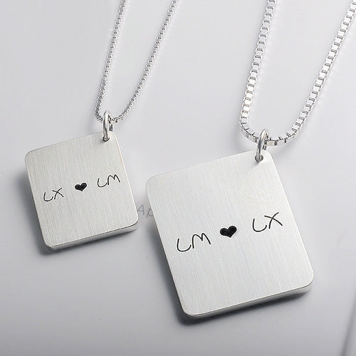 Photo Engraved Necklace Wedding Anniversary Gift for Couples