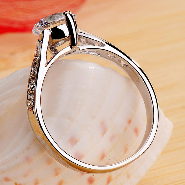 0.8 Carat Lab Diamond Swirl Band for Her