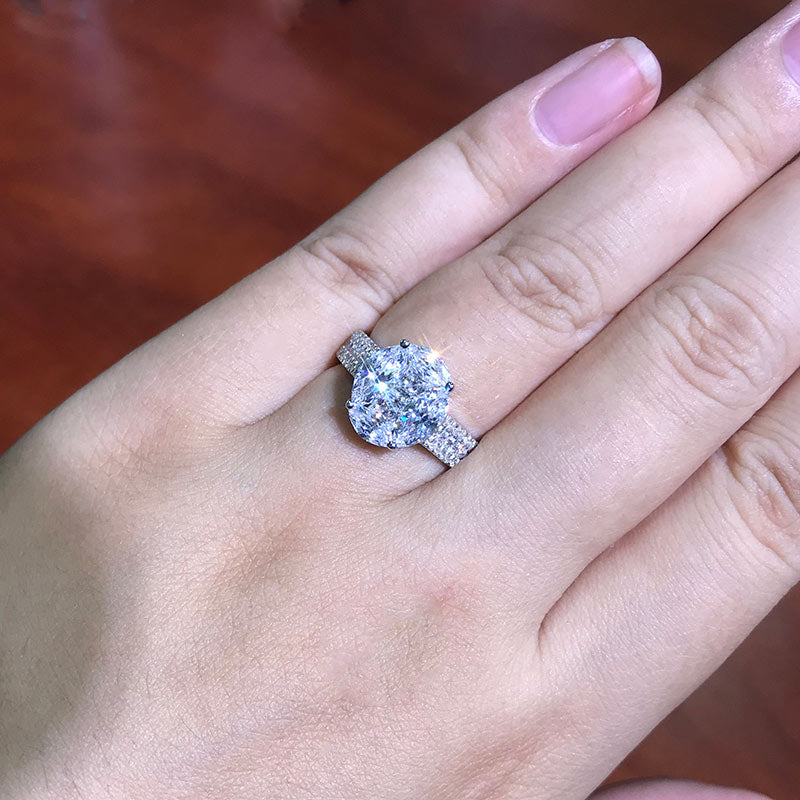 0.6 Carat Sona Diamond Halo Ring for Her