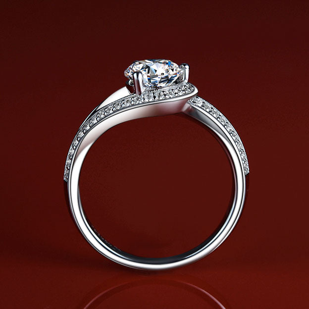 1 Carat Moissanite Diamond Knot Ring