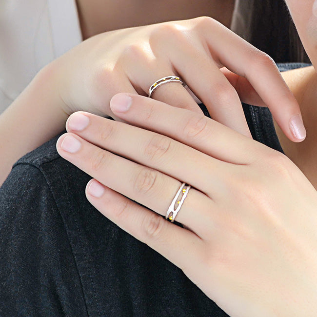 His and Hers Promise Rings (Adjustable Size)