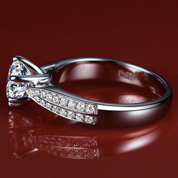 0.6 Carat Solitaire Moissanite Diamond Engagement Ring