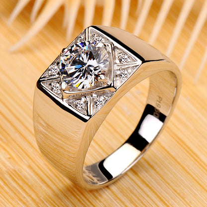 Personalized 0.8 Carat Lab Diamond Ring for Men