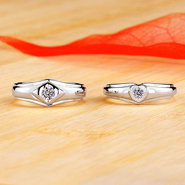 Engraved 0.35 Carat Matching Rings for Men and Women