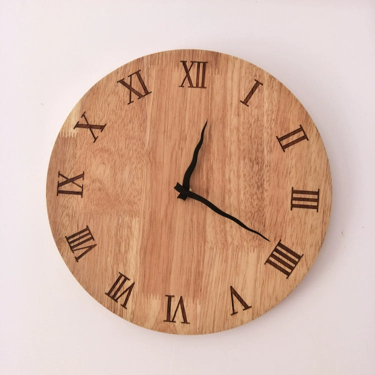 Nordic Roman Numerals Wooden Analog Wall Clock