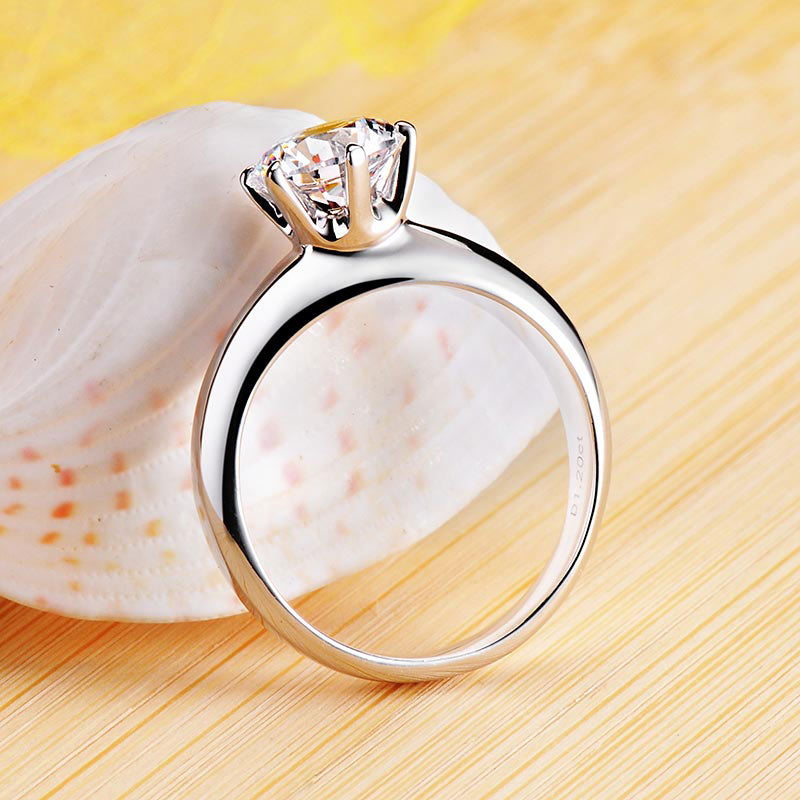 0.6 Carat Solitaire Lab Diamond Women Ring