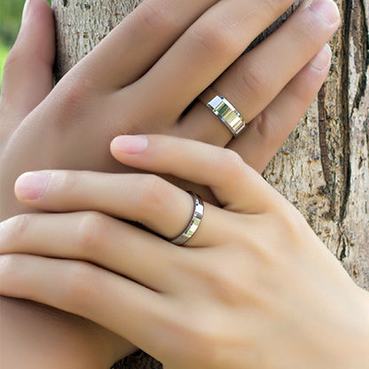 Customized Forever Love Tungsten Promise Rings Set for 2