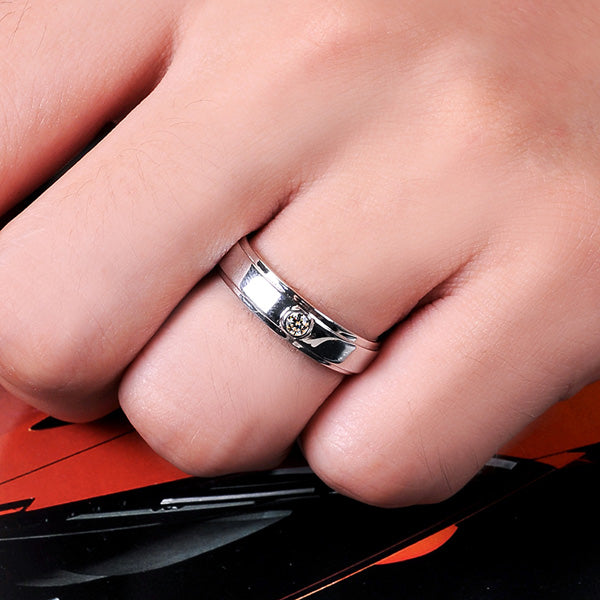 0.5 Carat Solitaire Diamond Mens Wedding Band