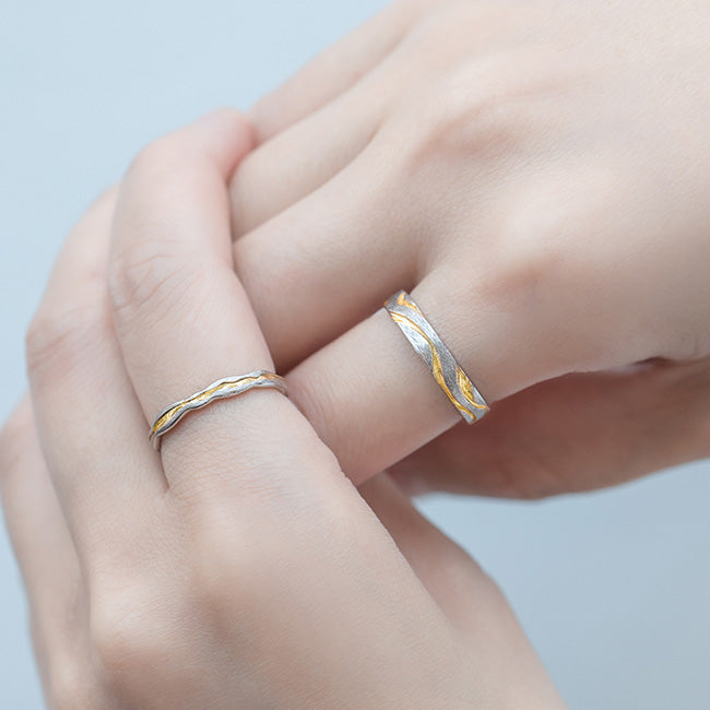 Promise Rings Christmas Gifts for Couples (Adjustable Size)