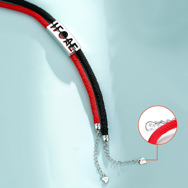 I Love Matching Friendship Bracelets Set for Him and Her