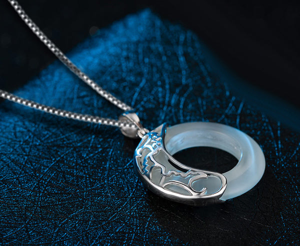 Matching Couple Necklaces Jewelry Gift Set 2 PCS Sterling Silver