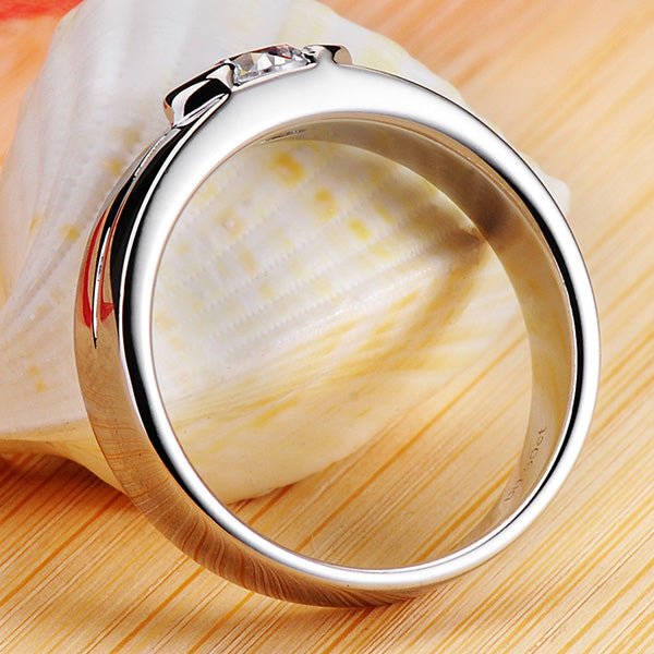 0.6ct Lab Diamond Men's Engagement Ring - Personalized Solitaire Design