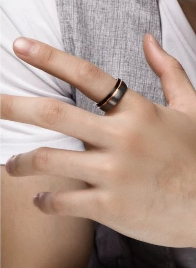 Mens Wedding Band Brushed Tungsten