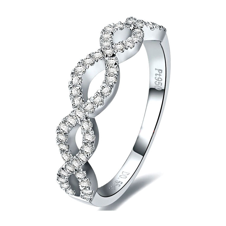 0.52 Carat Lab Diamond Half Eternity Ring for Her