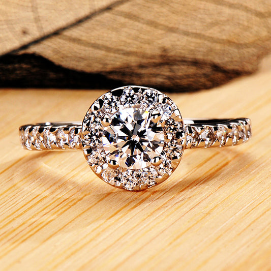 2 Carats Lab Diamond Halo Ring for Her